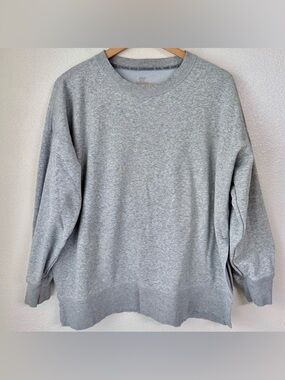 Aerie Heather Grey Oversized Side-Slit Crewneck Sweatshirt - Women’s Size Medium